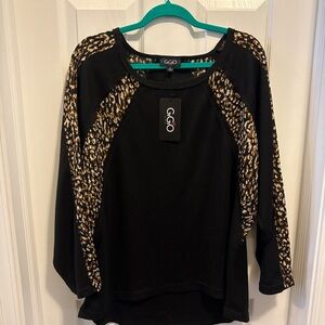 GGO Black and Brown Women's Tunic Top